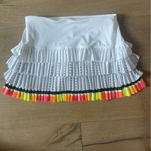 Lucky In Love Women's Heat Wave Pleated Tennis Skort White